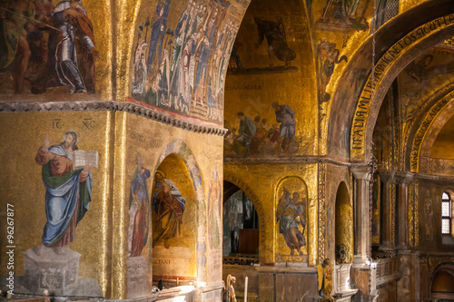 Photo Dettagli dell'interno della Basilica di San Marco, Venezia, Veneto, Italia