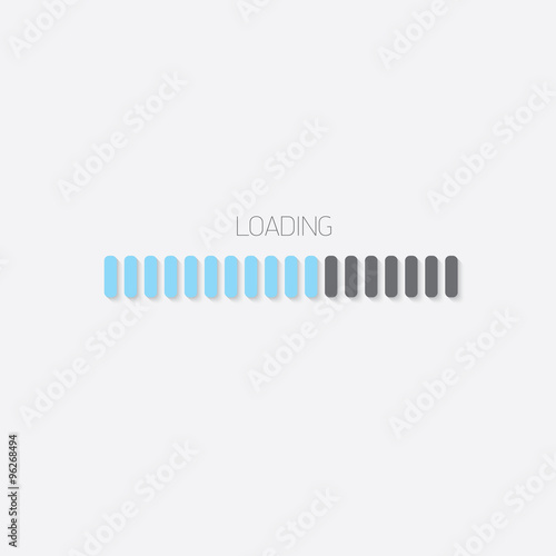 vector flat white modern design progress bar