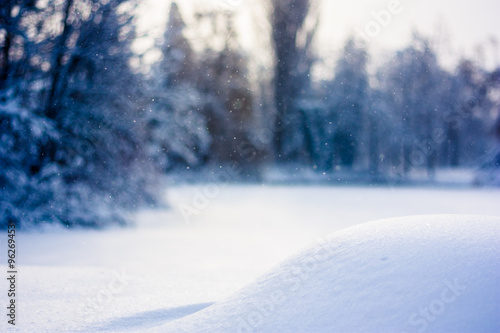 Snowing winter background 