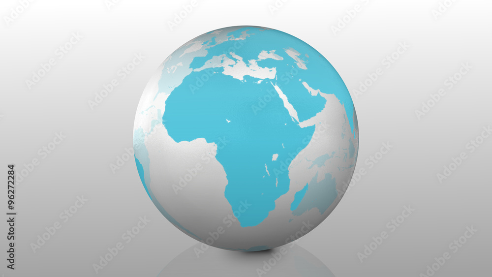 Glass material globe - Europe and Africa