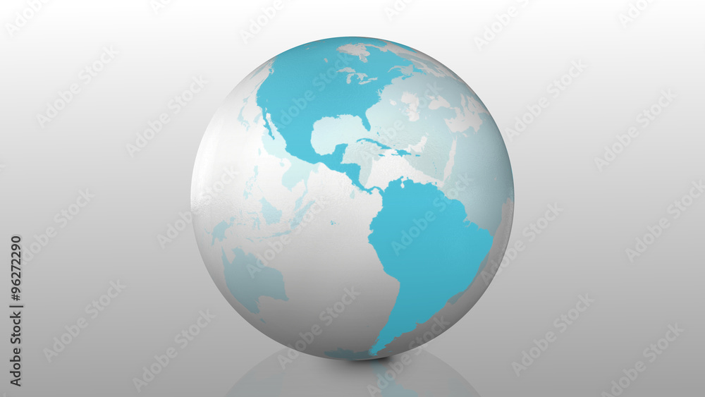 Glass material globe - North and South America Glass material globe - North and South America