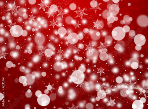 Shiny lights red Christmas background 