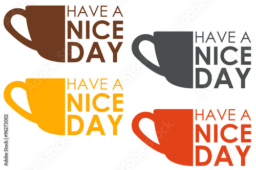 Icono plano HAVE A NICE DAY en varios colores #1