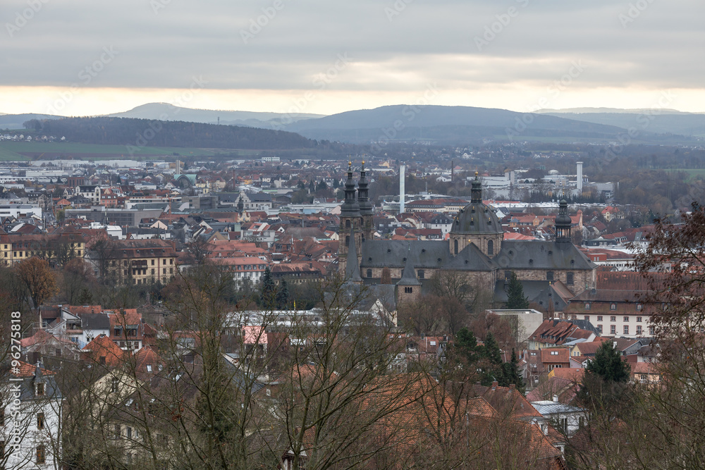 fulda city in germany from above fulda city in germany from above