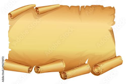 Big golden scroll of parchment 