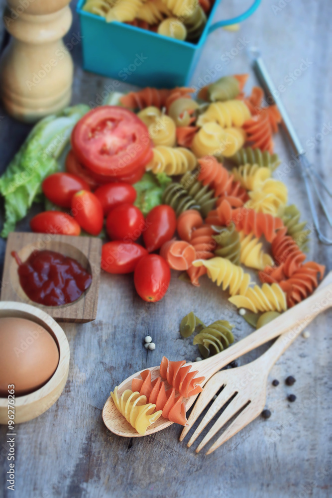 dried italian pasta colorful dried italian pasta colorful