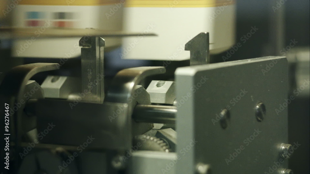 Part of a production line of paper packaging Part of a production line of paper packaging