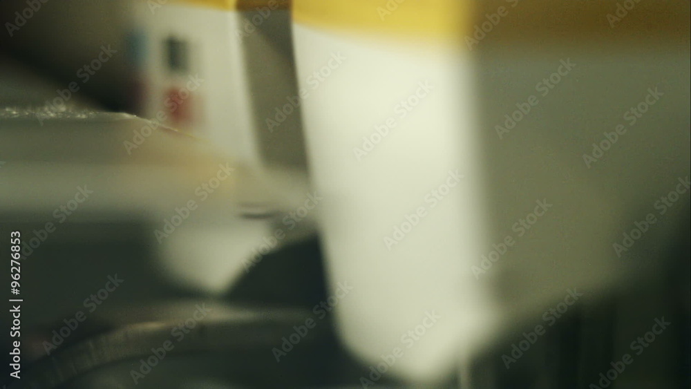 Part of a production line of paper packaging - extreme close-up Part of a production line of paper packaging - extreme close-up
