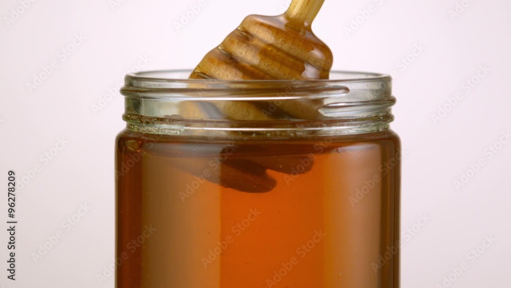 Honey drizzling shooting with high speed camera.