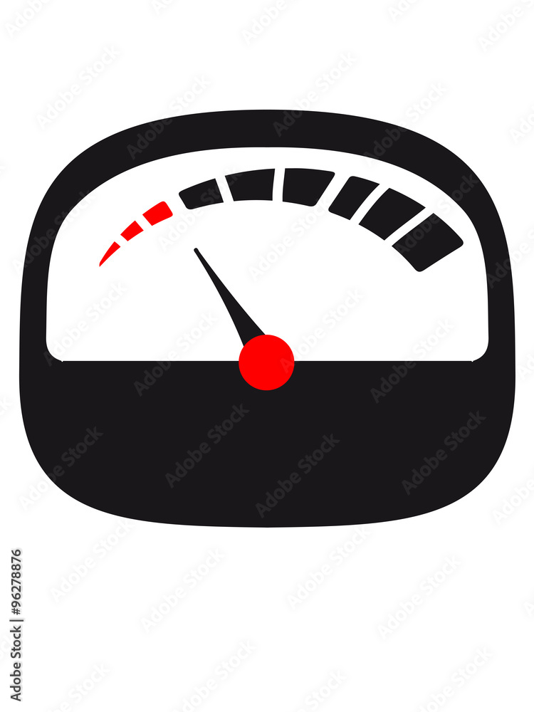 speedometer fuel gauge indicates empty fuel tank refuel Stock