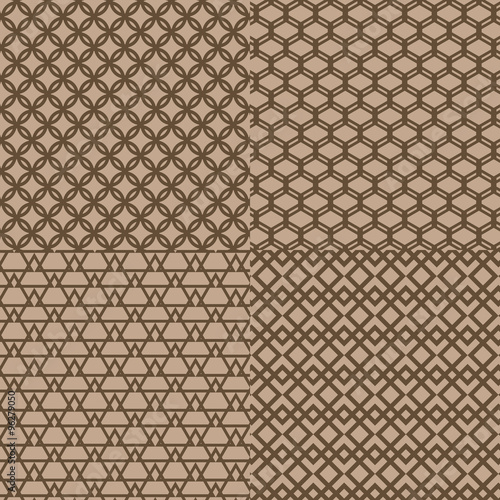 Seamless brown trellis pattern background, Vector illustration