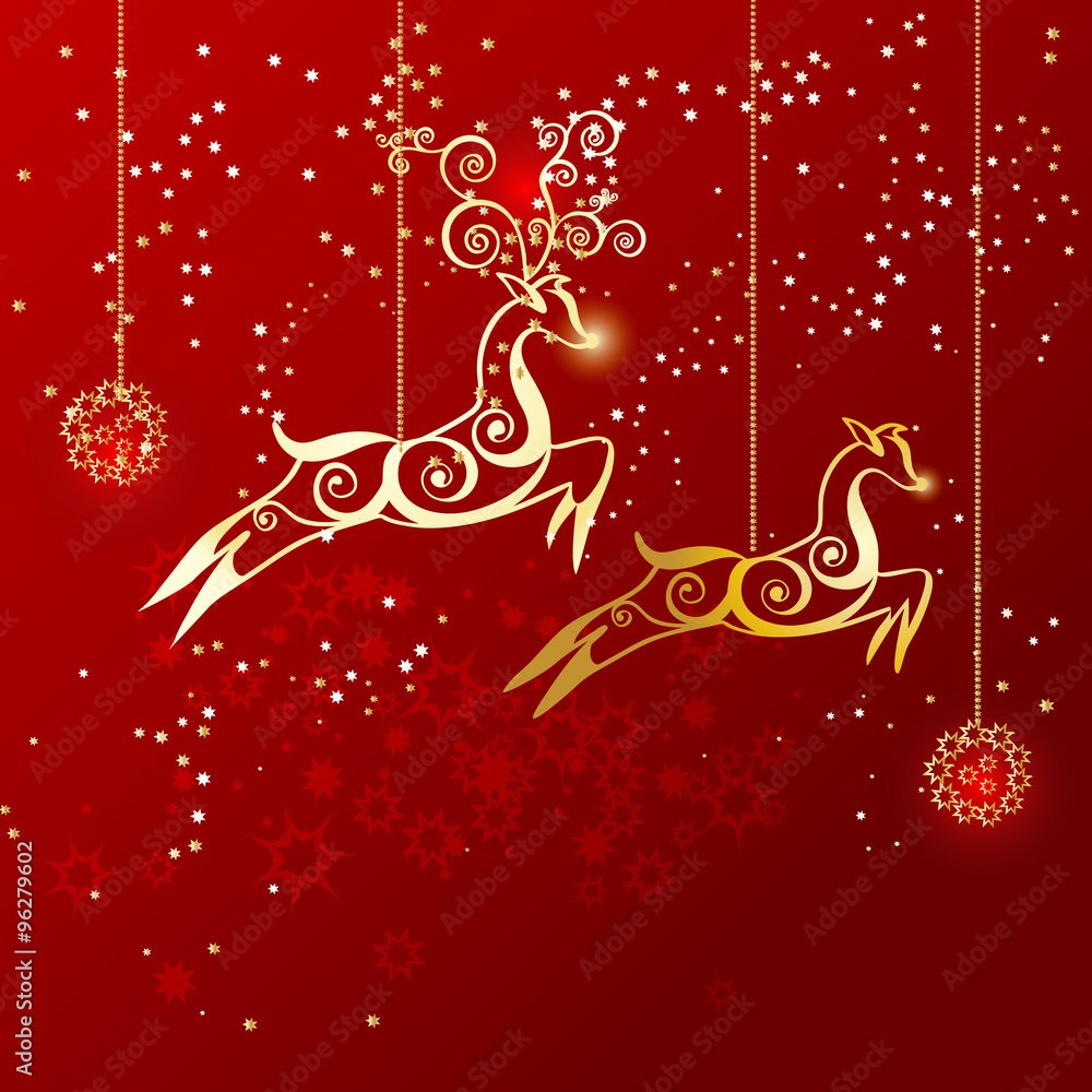Reindeers as Christmas ornaments. Reindeers as Christmas ornaments.