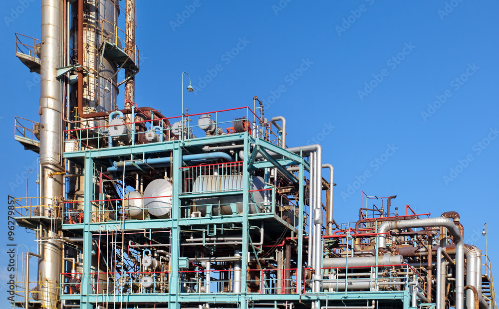 Industrial view of Petrochemical industrial plant at industry zone