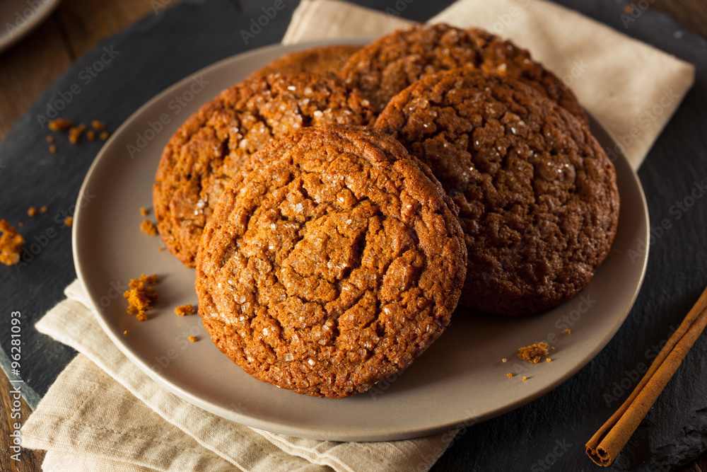 Fototapeta premium Warm Homemade Gingersnap Cookies