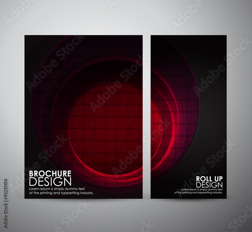Abstract brochure business design template or roll up. Vector illustration