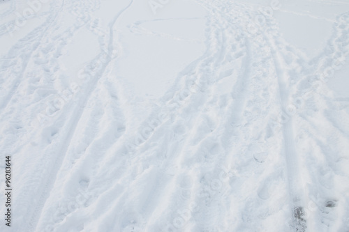 footprints in snow