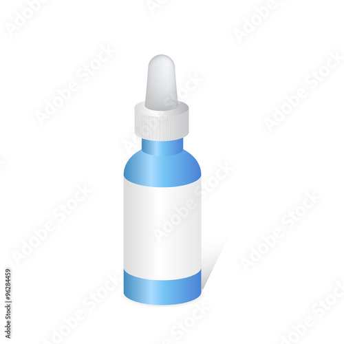Packaging for medicines for dripping the drug. Bottle for nose d