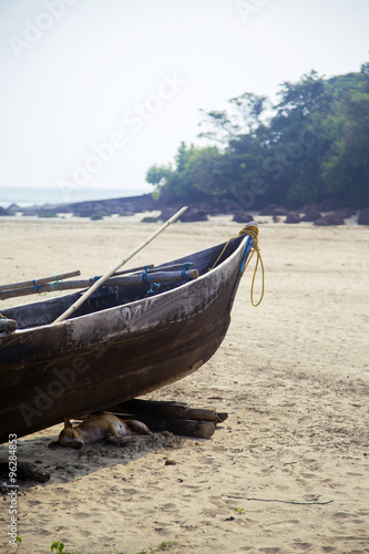 Old boat in Agonda  Goa  India