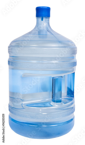 Фотография closed 5 gallon plastic bottle with drinking water