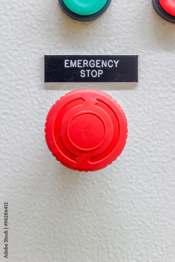 Emergency stop button,Push when have accident on machinery