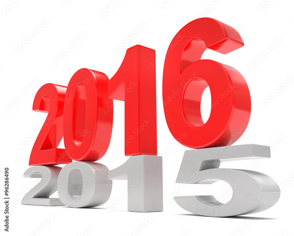 2015-2016 change new year 2016 isolated 2015-2016 change new year 2016 isolated