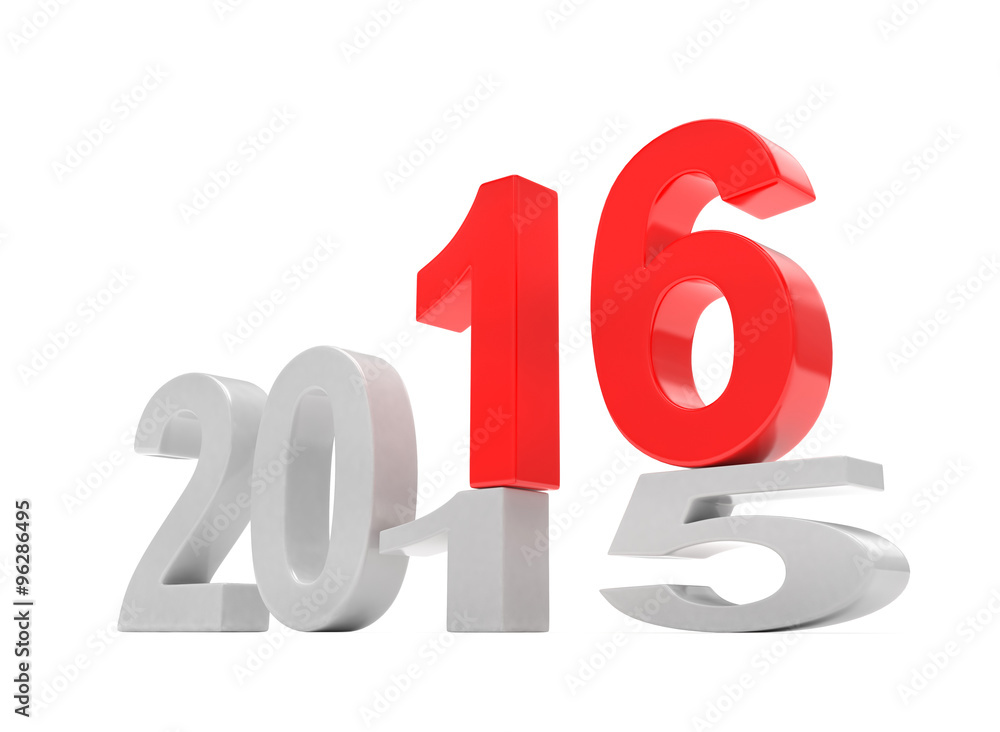 2015-2016 change new year 2016 isolated 2015-2016 change new year 2016 isolated