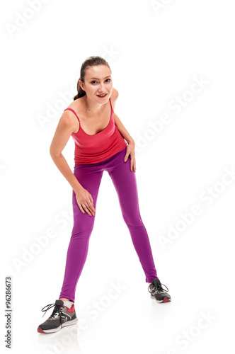 Aerobics fitness woman playfull