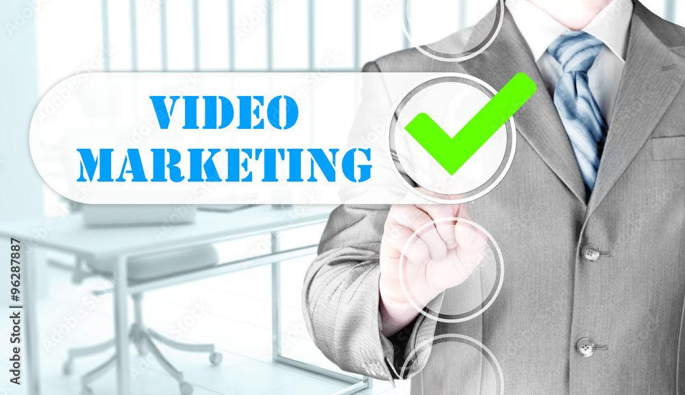 business man pressing checkbox Video Marketing business man pressing checkbox Video Marketing