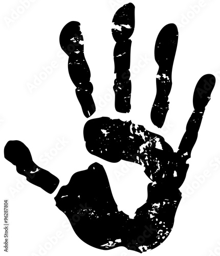 Handabdruck Schwarz Silhouette