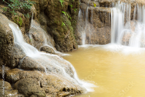 Keingkravia waterfall at sangkhlaburi, Kanjanaburi. Thailand