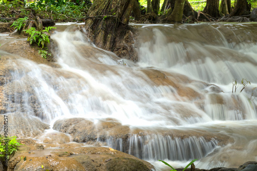 Keingkravia waterfall at sangkhlaburi  Kanjanaburi. Thailand
