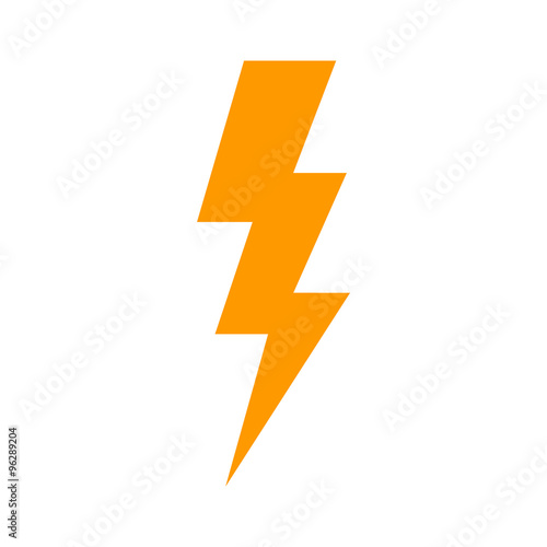 Lightning bolt expertise flat icon for apps and websites