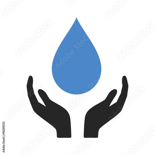 Water conservation - save water - flat icon for apps and websites