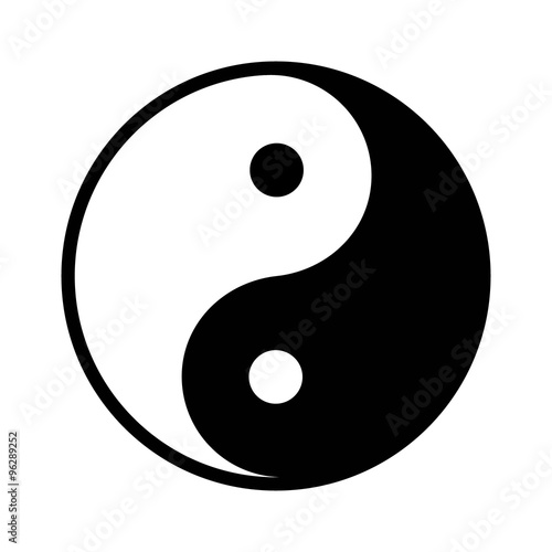 Ying yang balance flat icon for apps