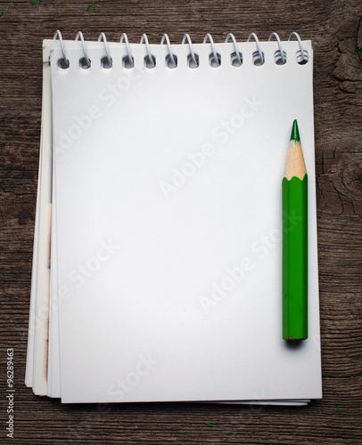 notebook with pensil
