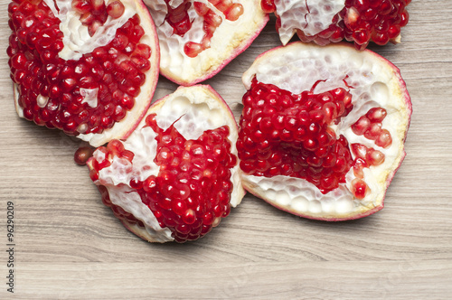 Wallpaper Mural The garnet divided into parts on the table. Torontodigital.ca