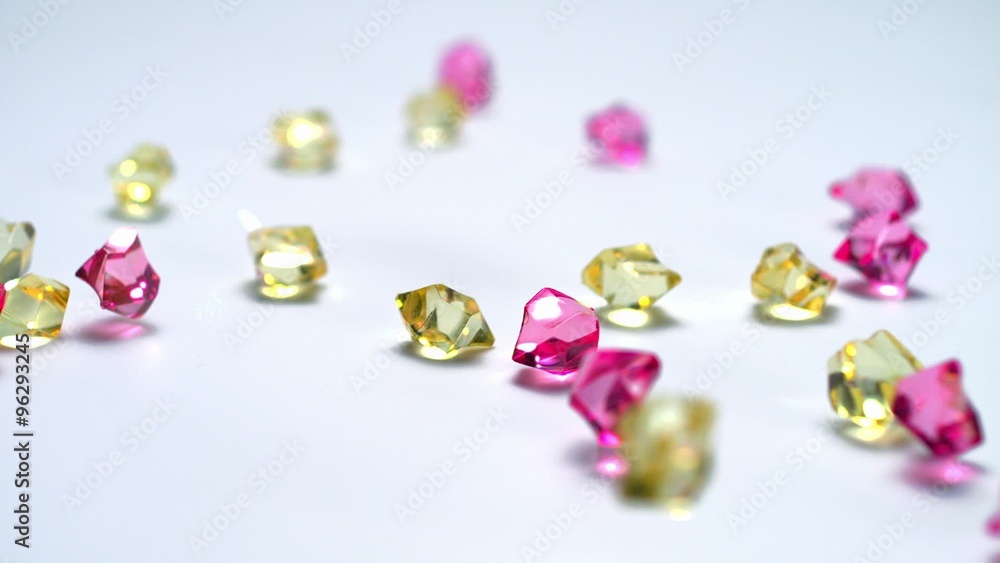 Dropping colorful acrylic stone shooting with high speed camera, phantom flex. Dropping colorful acrylic stone shooting with high speed camera, phantom flex.