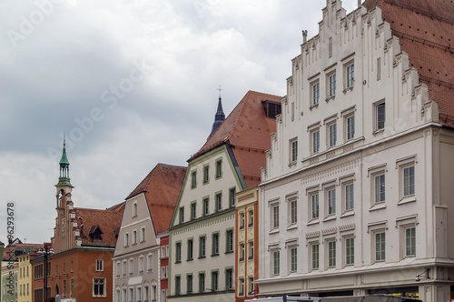 historic houses in Straubing, Germany