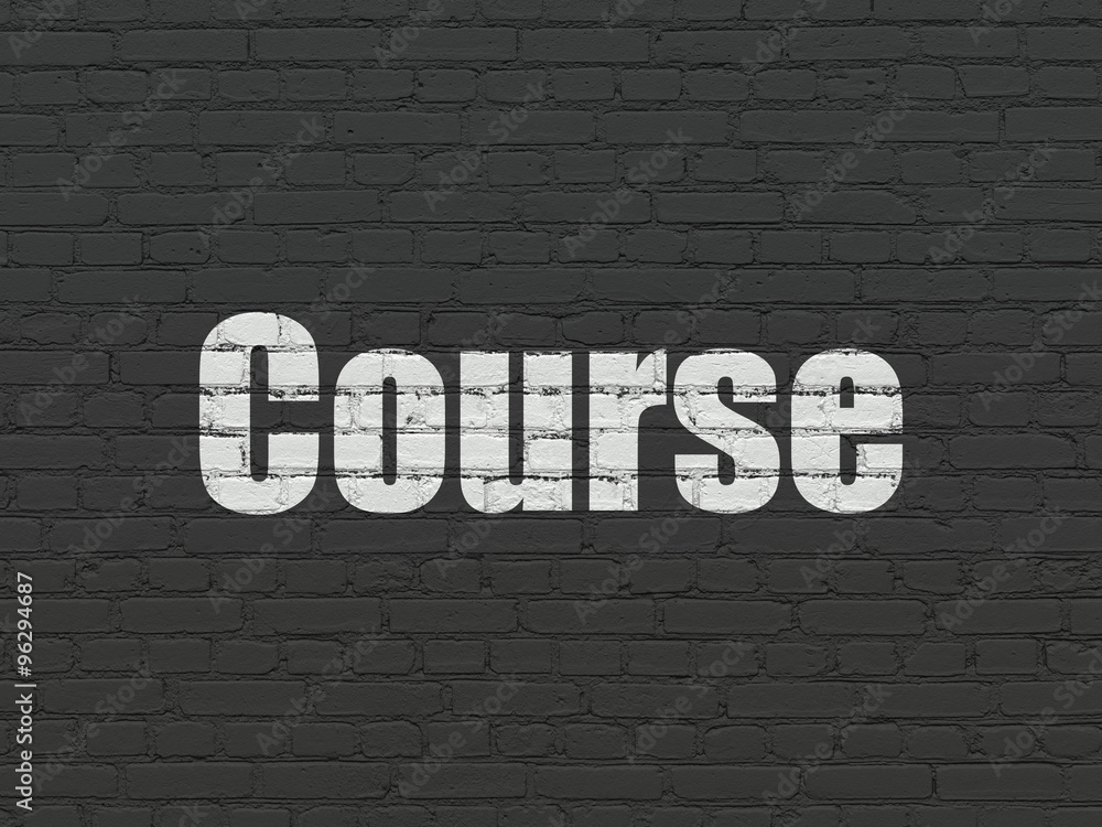 Obraz premium Learning concept: Course on wall background