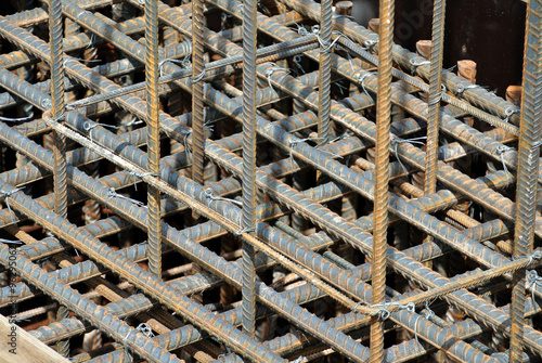 Obraz na plátně Steel reinforcement bars