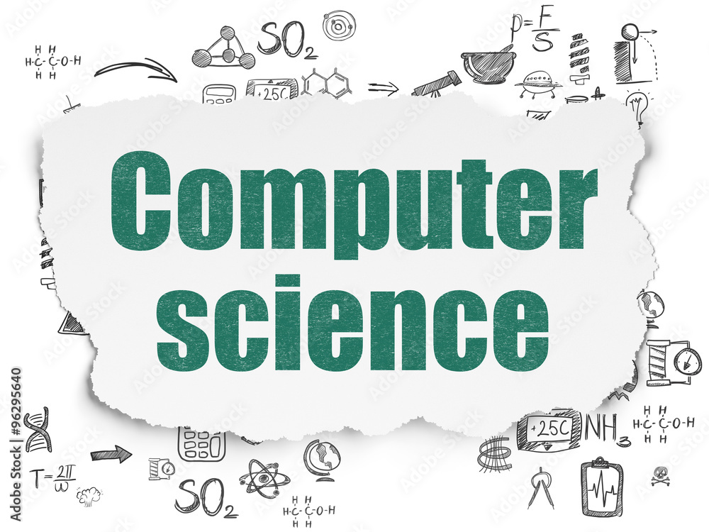 Computer R Science Images Science concept: Computer Science on Torn Paper background Stock ...