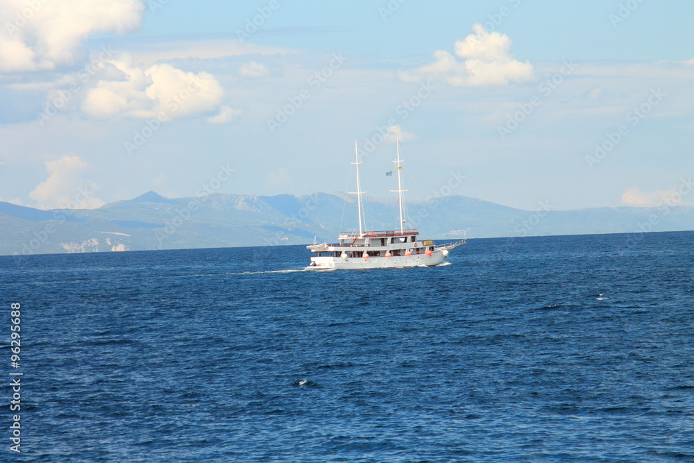 White ship in the Adriatic Sea White ship in the Adriatic Sea