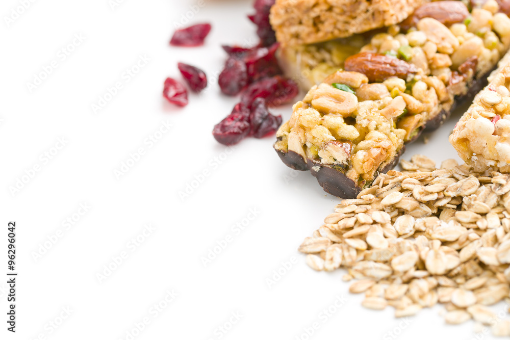 muesli bars with raisins and oat flakes muesli bars with raisins and oat flakes