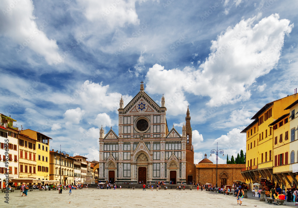The Basilica di Santa Croce on square of the same name, Florence