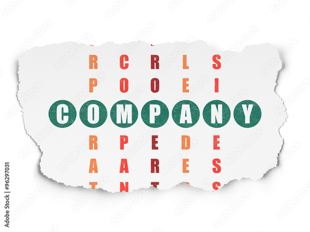 Finance concept: Company in Crossword Puzzle Finance concept: Company in Crossword Puzzle