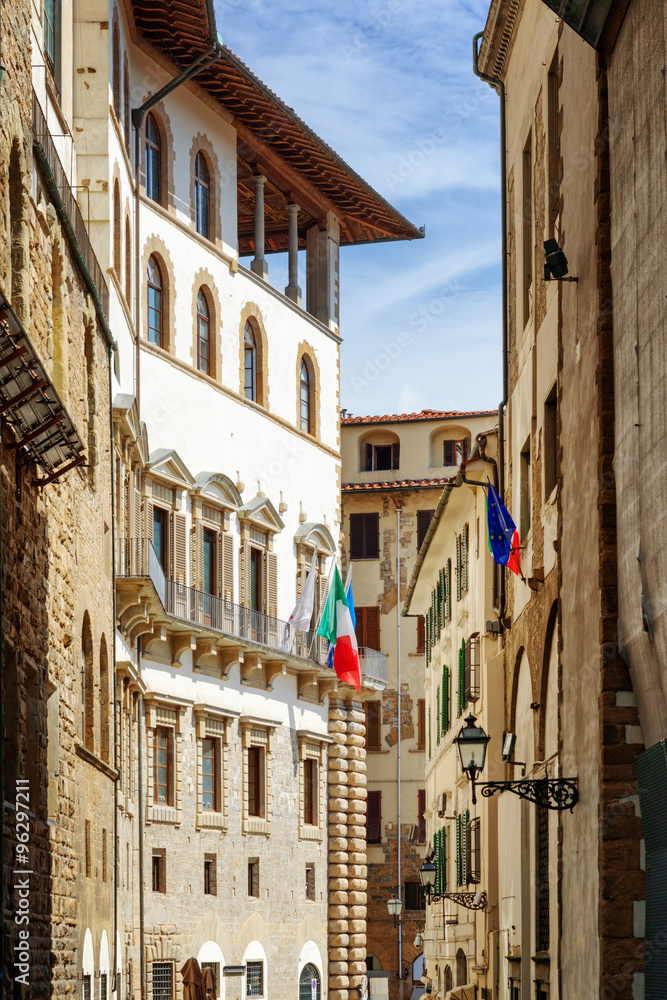 Fototapeta premium The Via della Ninna street (Lullaby street) in Florence, Italy