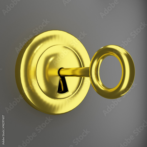 Bilde på lerret Room key is in the lock