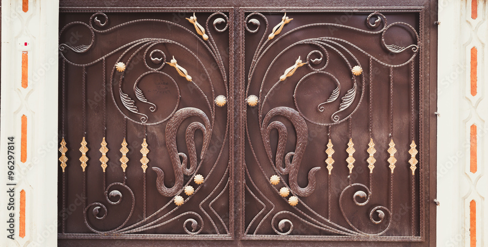 Decorative Steel doors used as entrance for new houses outer yard in Kirkuk city Decorative Steel doors used as entrance for new houses outer yard in Kirkuk city