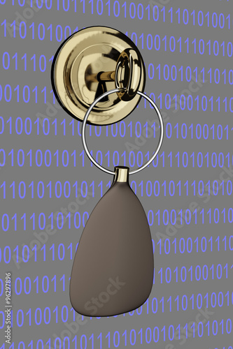 Bilde på lerret Key in Virtual Wall