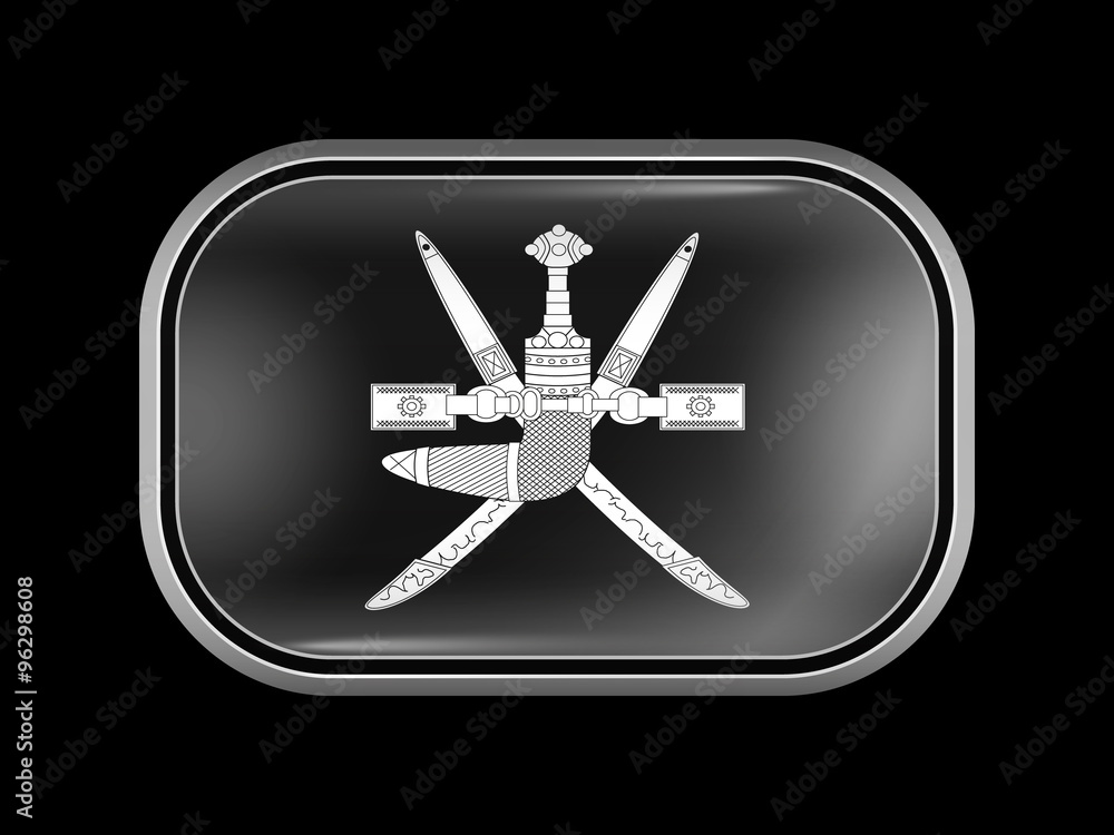 Fototapeta premium Emblem of Oman. Rectangular Shape with Rounded Corners